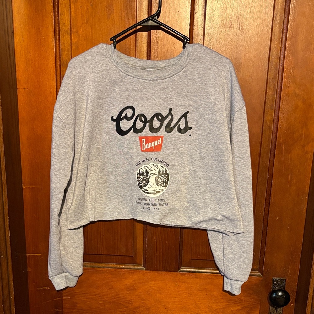 Coors Gray Cropped Sweatshirt